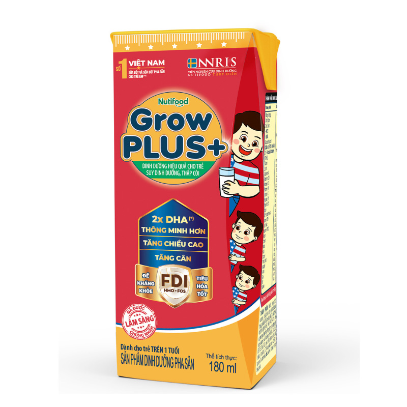 3 Thùng Sữa Bột Pha Sẵn GrowPLUS+ Đỏ 180ml Suy Dinh Dưỡng (48 Hộp x 180ml)