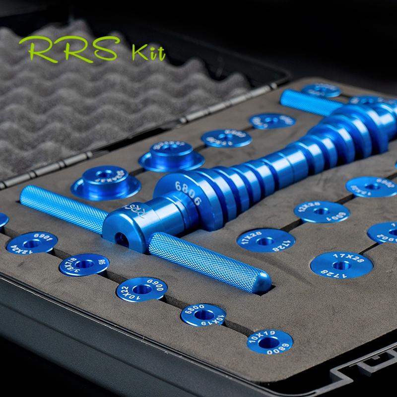 RRSKIT Vòng bi lắp đặt cho xe đạp Công cụ tháo lắp Vòng bi xe đạp BB Bộ công cụ lắp đặt trục quay Bộ công cụ cài đặt mềm Khung đuôi mềm Công cụ vòng bi quay đầu