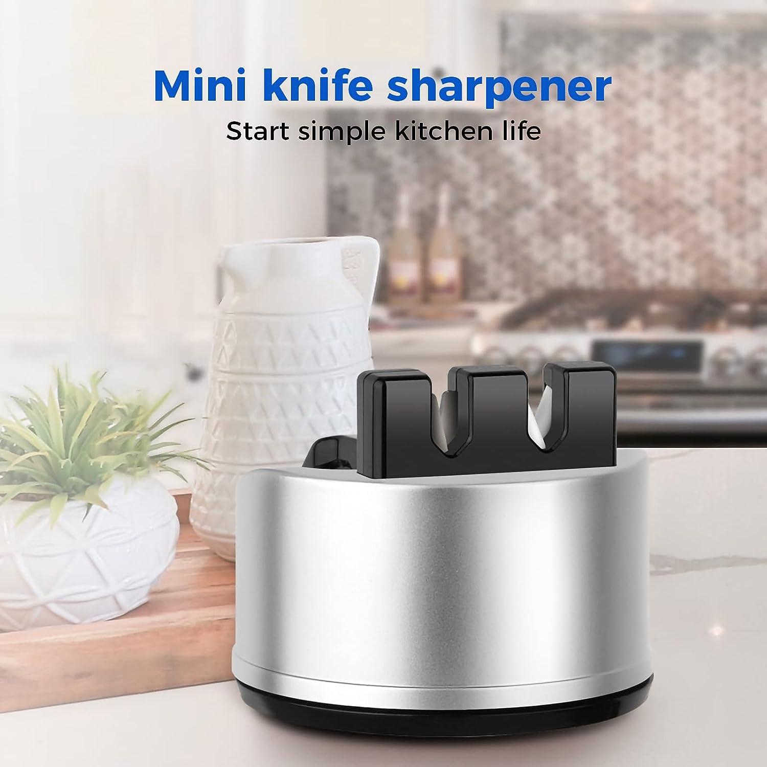 Dụng Cụ Mài Dao Có Đế Hút, Dụng Cụ Mài Dao Mini Thích Hợp Cho Dao Thẳng Bỏ Túi Nhà Bếp Dao Gọt, Dụng Cụ Mài Dao 2 Giai Đoạn