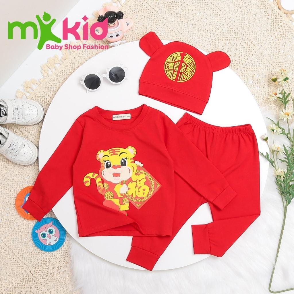 Đồ Tết Cho Bé Cao Cấp Bộ Minky Mom Tết 2022 Cho Bé Trai Bé Gái Chất Cotton Siêu Co Giãn Thấm Hút Mồ Hôi Tốt