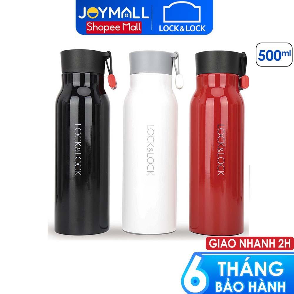 Bình giữ nhiệt Lock&amp;Lock 500ml LHC4125 Name Tumbler - Hàng chính hãng bằng thép không gỉ, đáy chống trượt - Hapos