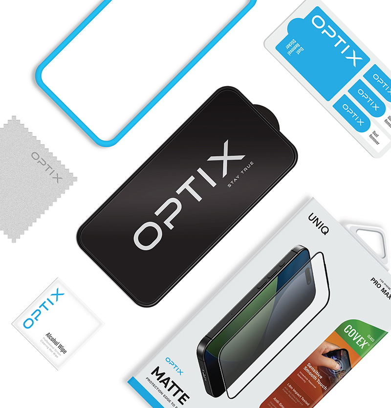 Kính Cường Lực Cho iPhone 17 Series UNIQ OPTIX COVEX MATTE Nhám Chống Bám Vân Tay Không Bám Bẩn Thích Hợp Cho Game Thủ Hàng Chính Hãng