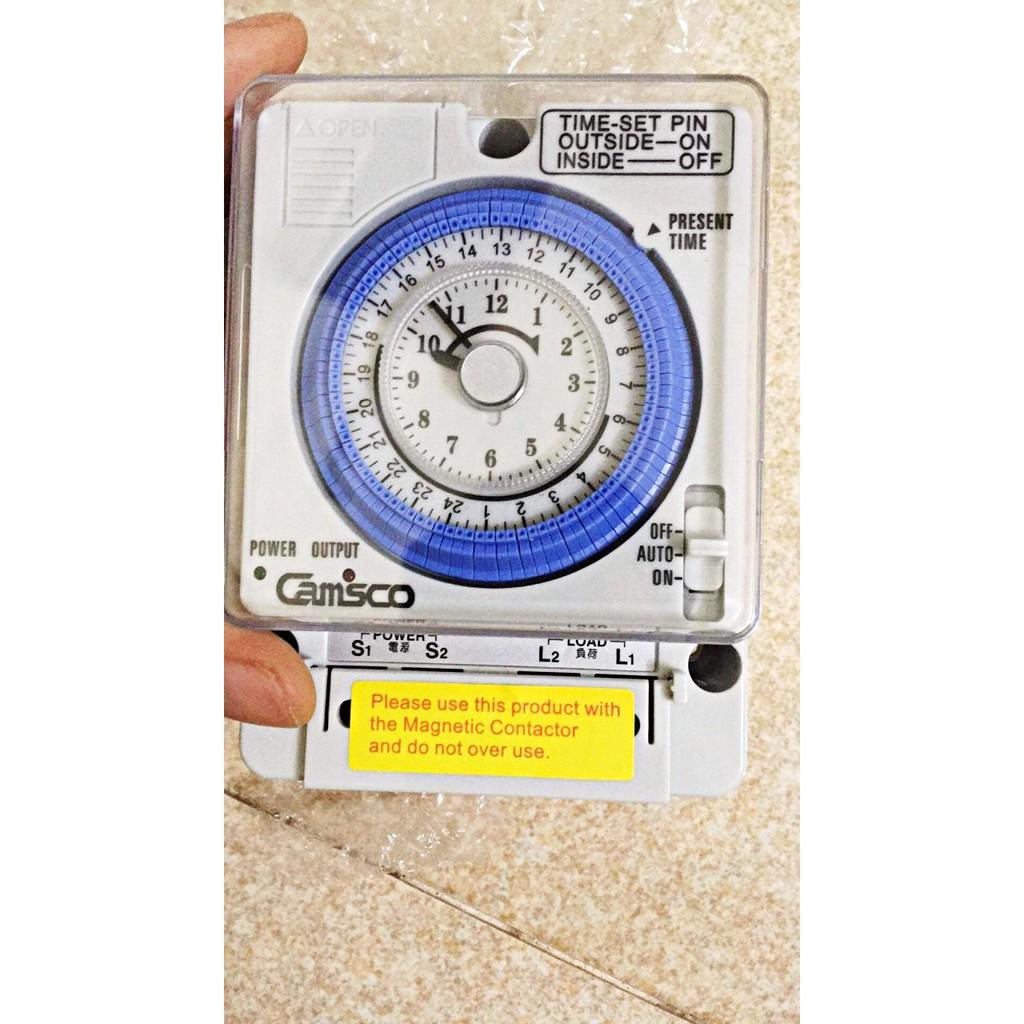 Bộ Công Tắc Hẹn Giờ Cơ -Rơle Timer 24 Giờ Camsco Model TB35N Chính Hãng