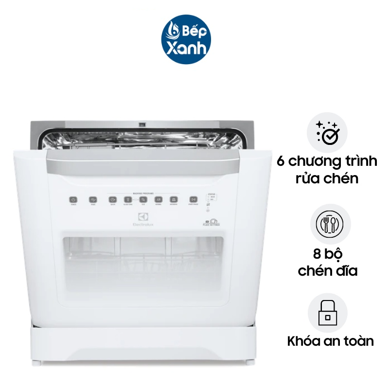 Máy Rửa Chén Mini Electrolux ESF6010BW - 6 Chương Trình Rửa - Điều Khiển Cảm Ứng - Hàng Chính Hãng