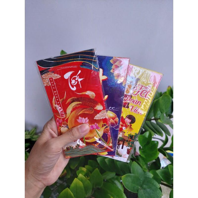 Combo 5 xấp ( 50 cái ) bao lì xì chúc tết,mừng tuổi 2021