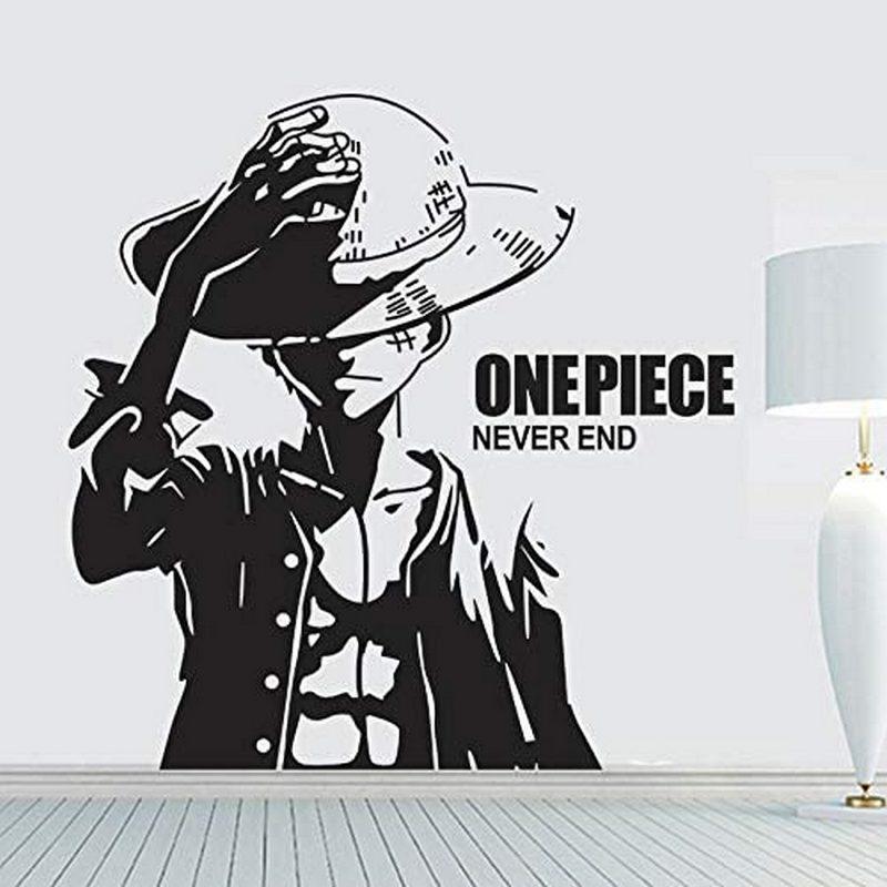 Decal One Piece Dán Tường Monkey D. Luffy (75 x 78 cm) Decal Cao Cấp AmyShop