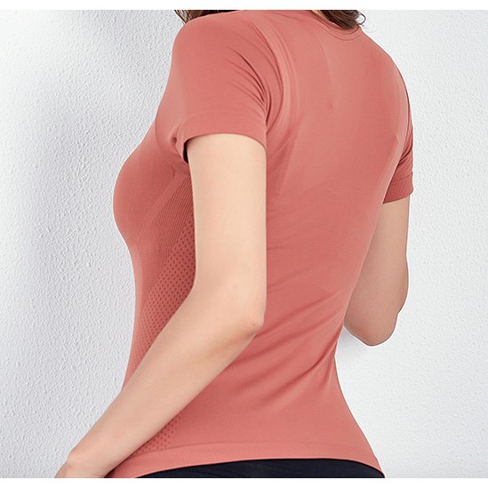 Áo thun nữ cộc tay vải dệt kim mềm mịn quảng châu cao cấp