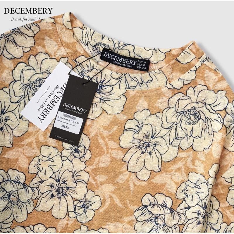 Áo Công Sở Decembery Hoa Màu Cam
