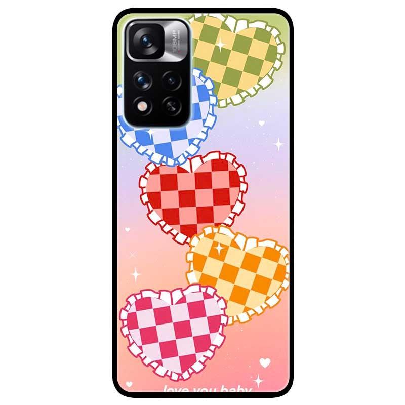Ốp lưng dành cho Xiaomi Redmi Note 11 Pro  mẫu Tim ô Vuông