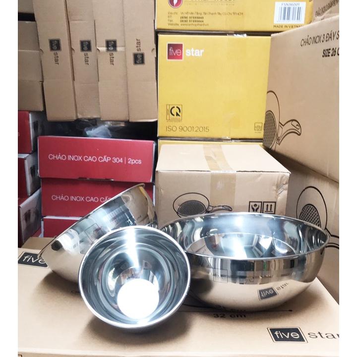Bộ tô trộn Inox 304 FIVESTAR 3 món xuất Nhật FSTT001
