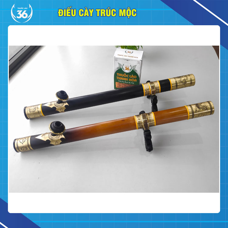 Điếu cày trúc bọc đồng trạm