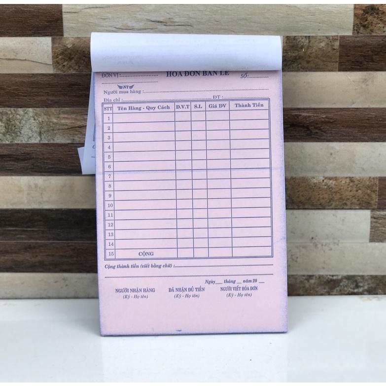 Hóa đơn 2 liên khổ 13 x 19cm có bìa kê tiện dụng