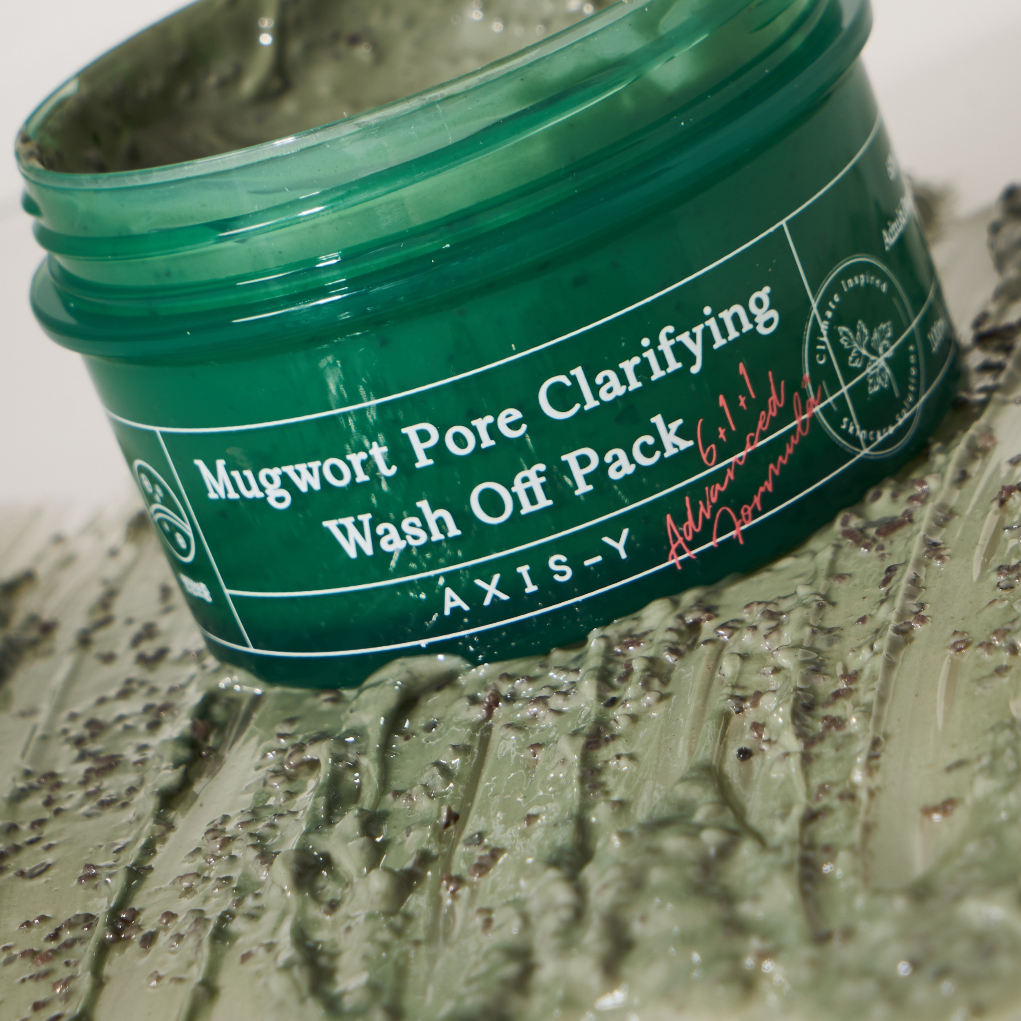 Mặt Nạ Ngải Cứu Đất Sét Làm Sạch Sâu Giảm Mụn Axis-Y Mugwort Pore Clarifying Wash Off Pack 100ml + + Tặng 1 mặt nạ Dr.Morita bất kỳ