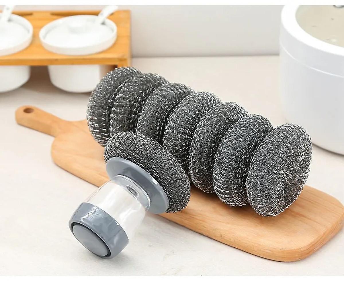 Dụng Cụ Chà Xoong Nồi Đa Năng Cầm Tay Siêu Sạch - Có Ngăn Đựng Nước Rửa Chén Tiện Lợi - Hàng Loại 1