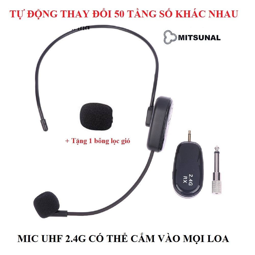 Micro không dây trợ giảng cho giáo viên, cắm loa kéo, âm ly
