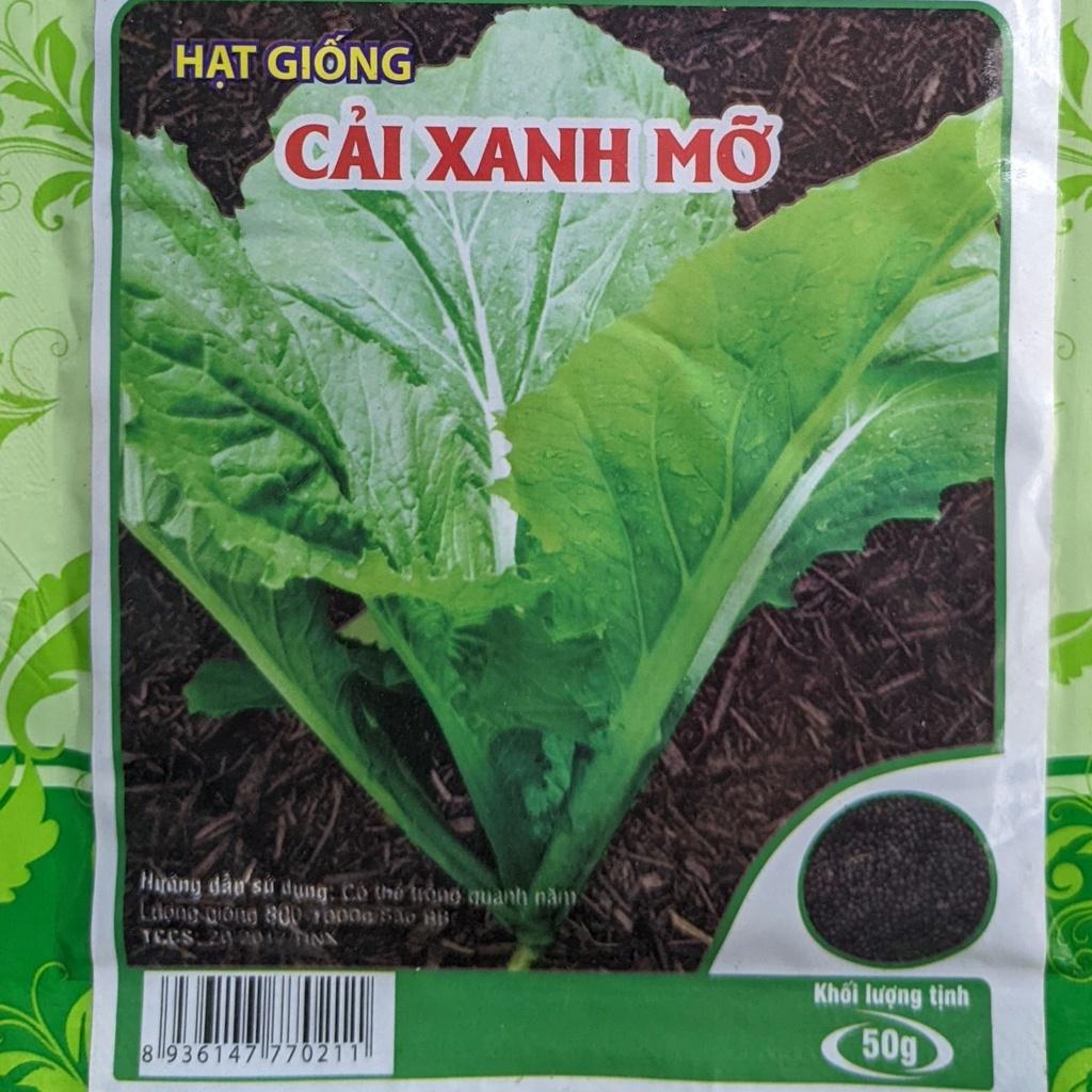 Hạt giống Cải Xanh Mỡ 50g. Có thể trồng quanh năm