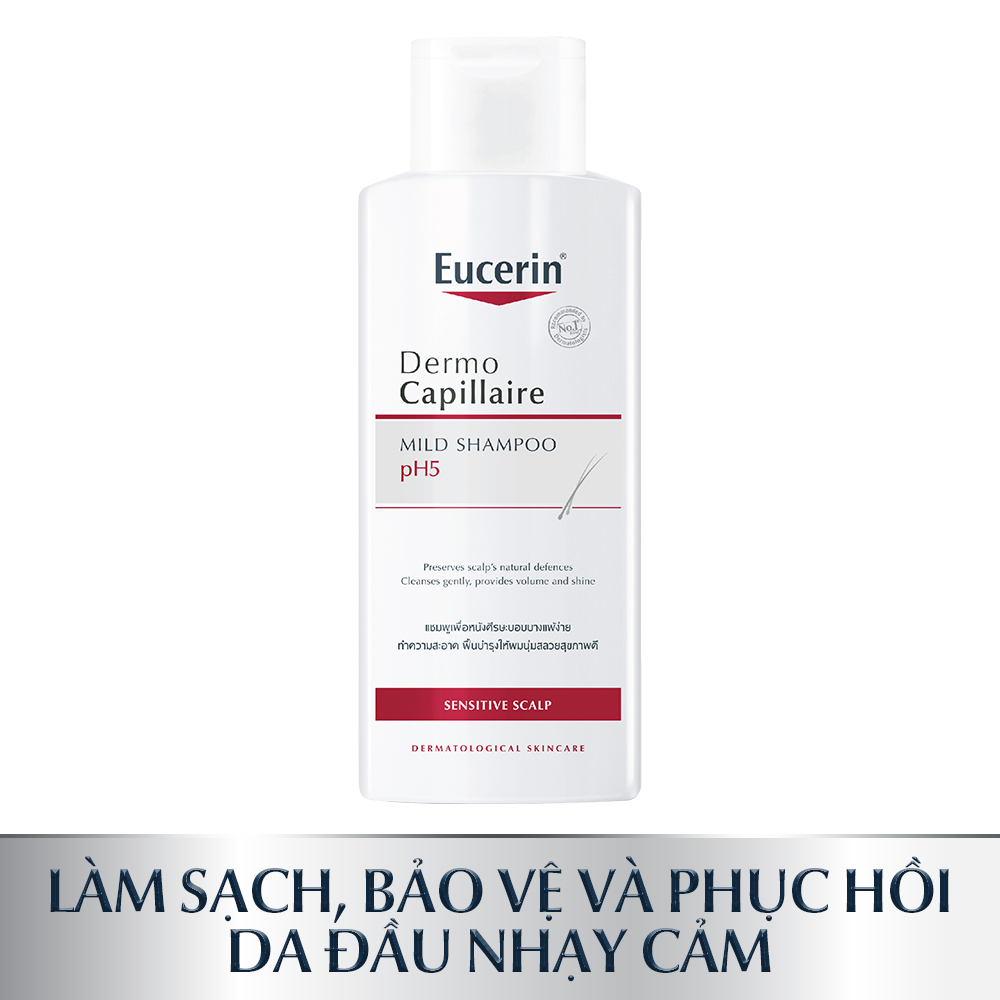 Dầu gội cho da đầu nhạy cảm Eucerin pH5 Mild Shampoo 250ml