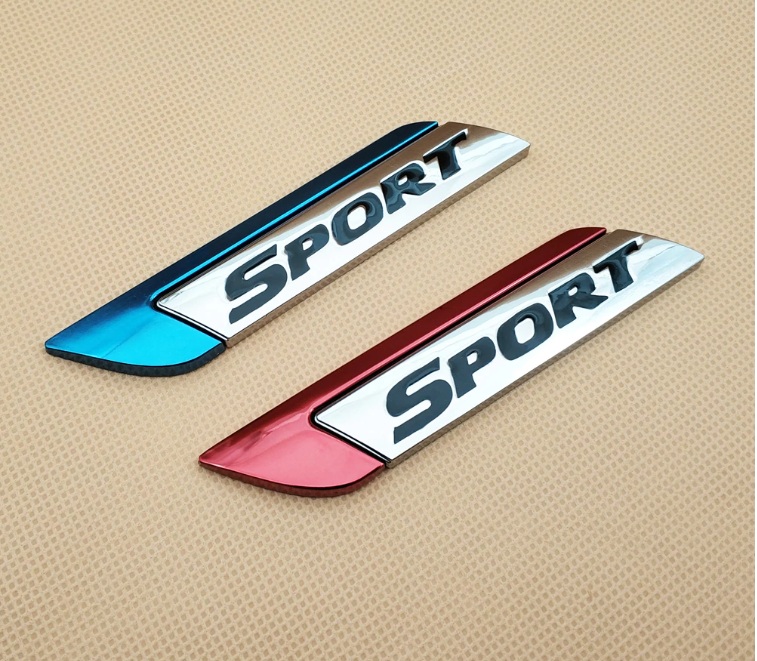 Tem chữ lo go SPORT dán trang trí xe