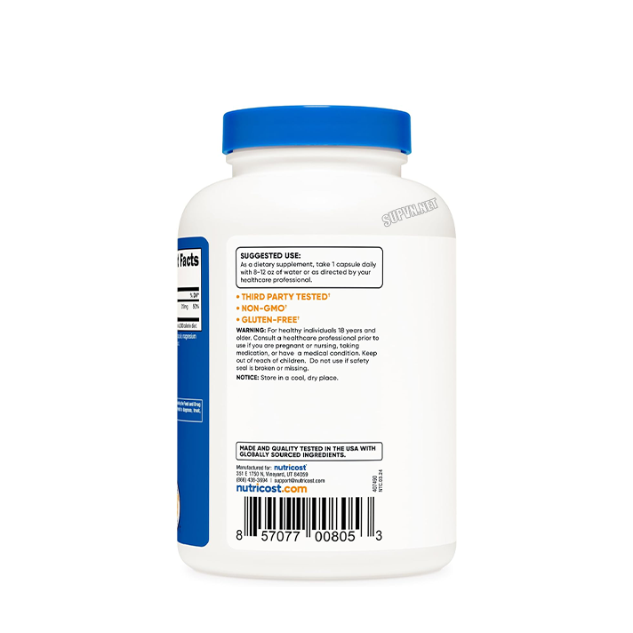 Nutricost Magnesium Oxide (375mg - 240 Viên) - Giảm Stress, Hỗ Trợ Giấc Ngủ Hỗ Trợ Sức Đề Kháng Và Sức Khỏe Tim Mạch