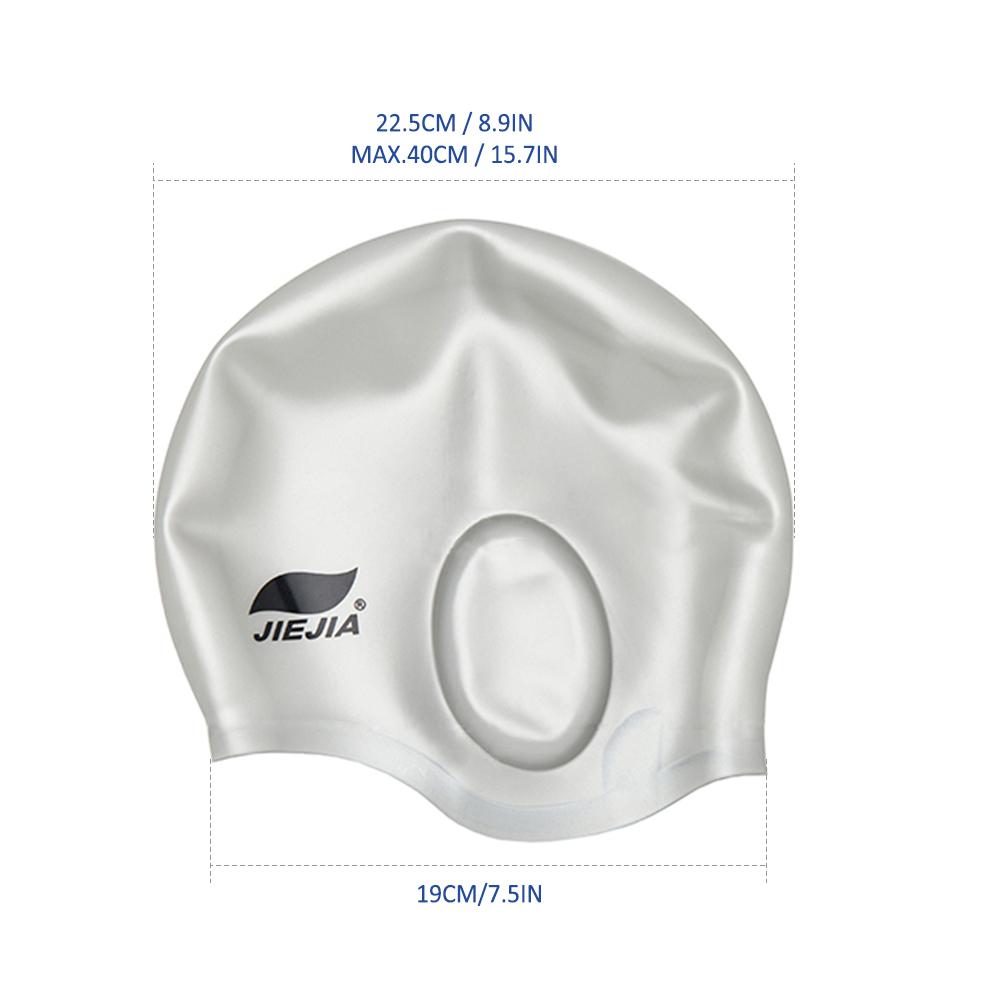 Mũ bơi Silicone 3D có kẹp mũi & nút bịt tai cho nam nữ