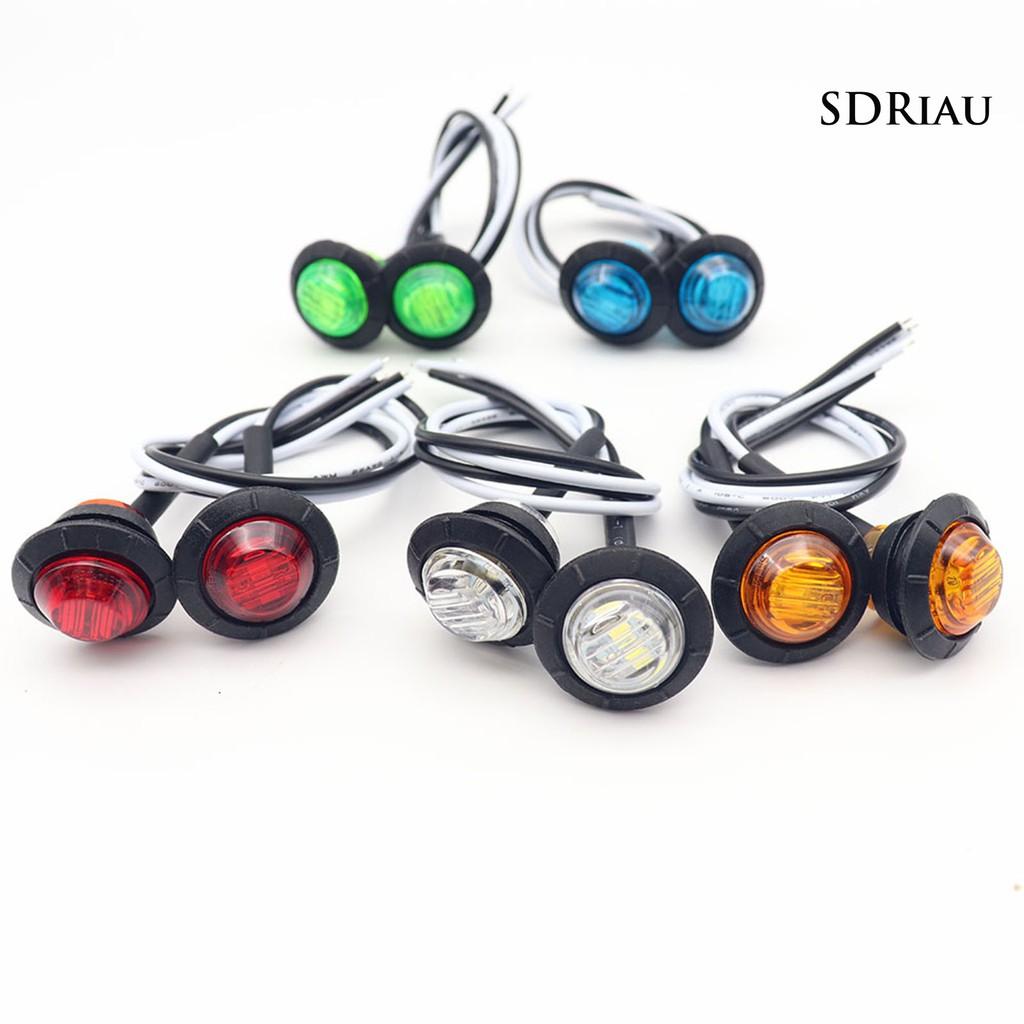 Bộ 10 Đèn Led 3 Bóng 12v 0.75 Inch Siêu Sáng Chống Thấm Nước Dành Cho Xe Tải