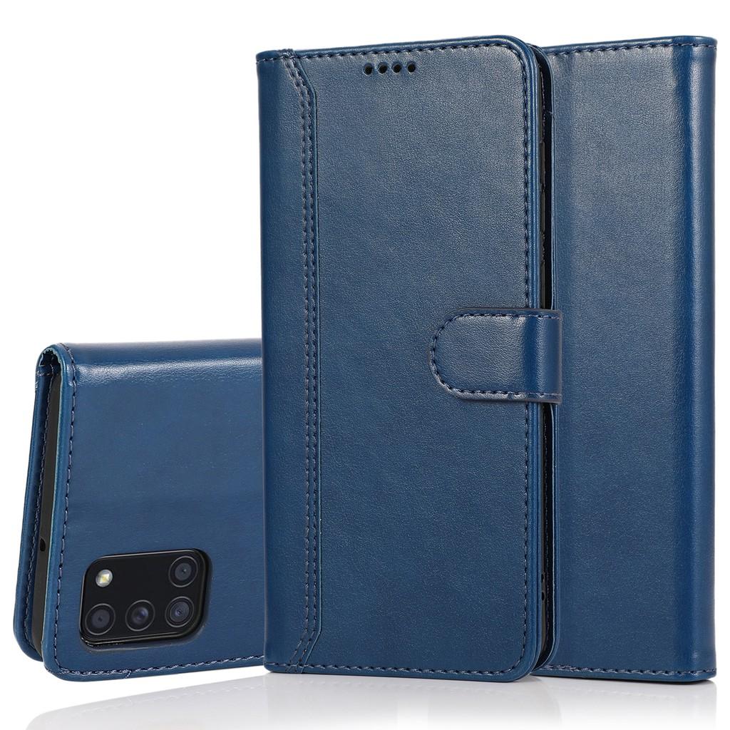 Ốp lưng điện thoại dạng ví da lật có ngăn đựng thẻ mềm cho Samsung Galaxy Note10 Lite A21S A71 A51 A41 A31 A21 A11