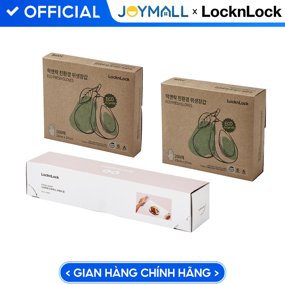 Hộp màng bọc thực phẩm ECO LWP403, găng tay xốp LWP308 LWP309 thân thiện môi trường LocknLock - Hàng chính hãng - JoyMall