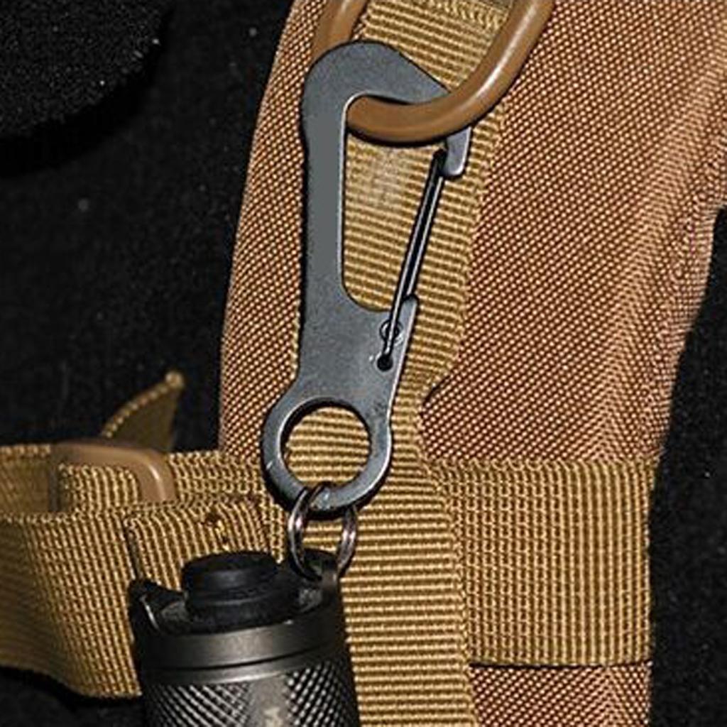 Multifunctional Pocket Spring Clip Carabiner Keychain Keyring Tool