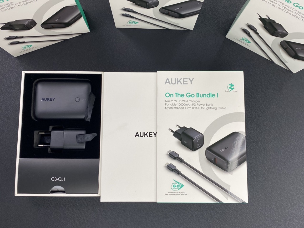 COMBO BỘ PIN SẠC DU LỊCH AUKEY ON THE GO BUNDLE TK-2 (SDP N83 10.000mAh/Củ B1 20W/Cáp PD CL1 Dài 1,2m) - Hàng Chính Hãng