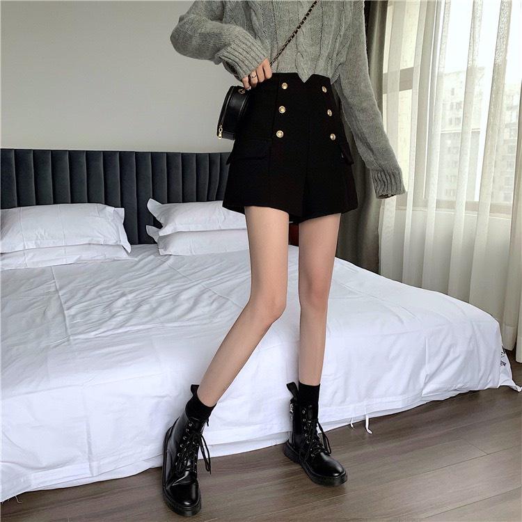 Quần giả váy nữ có túi 2 bên 6 khuy chất liệu tuyết mưa bigsize 40 - 75kg