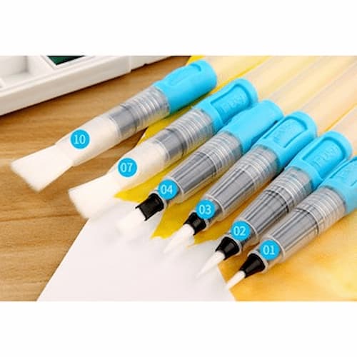 Set 6 bút nước water brush đủ các ngòi khác kích cỡ (Màu ngẫu nhiên)