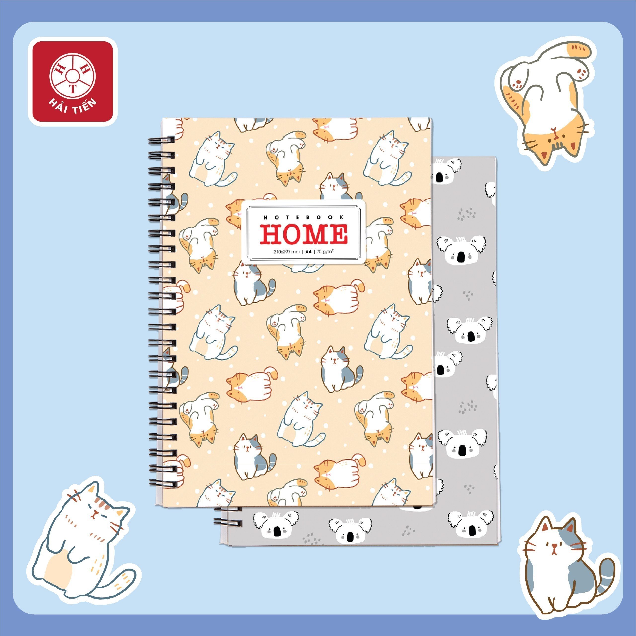 HẢI TIẾN Sổ lò xo bìa bồi cao cấp - Home