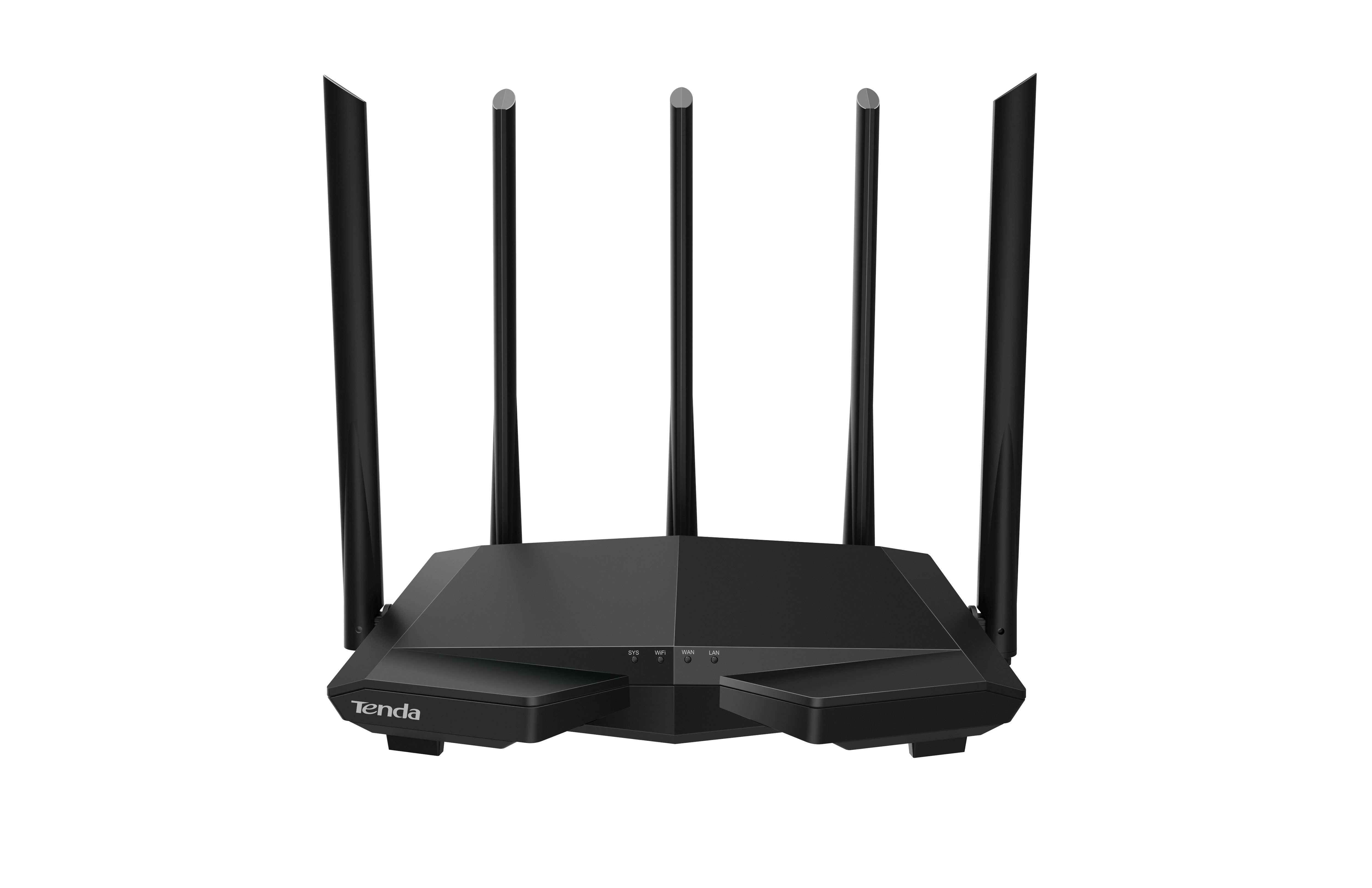 Bộ phát wifi chuẩn 1200 Mbps 5 râu băng tần kép Wireless Router AC7 Tenda hàng chính hãng