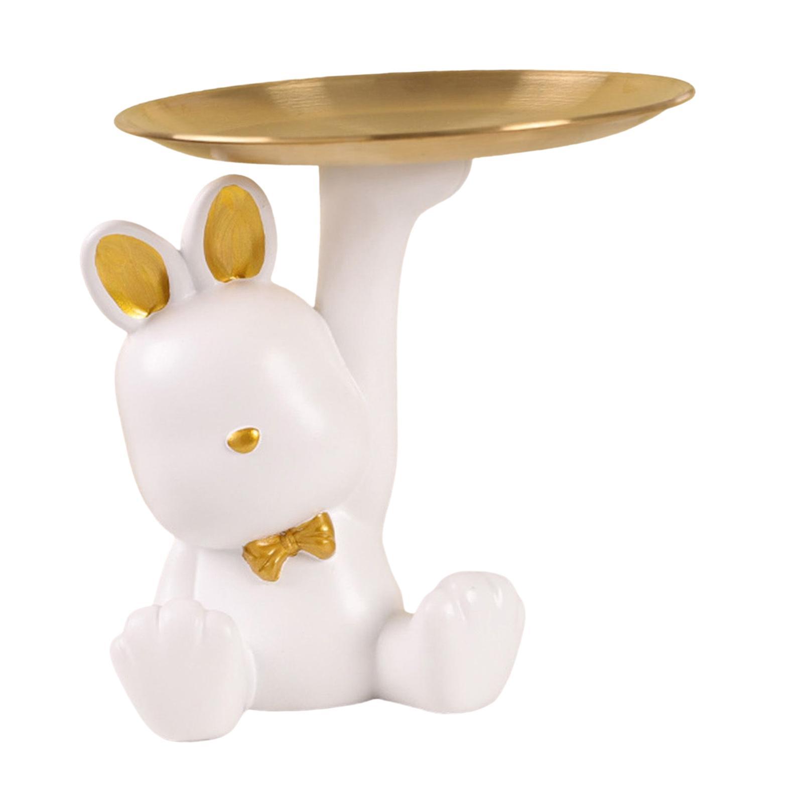 Rabbit Figurines Modern Statue Ornament for Living Room Housewarming Bedroom