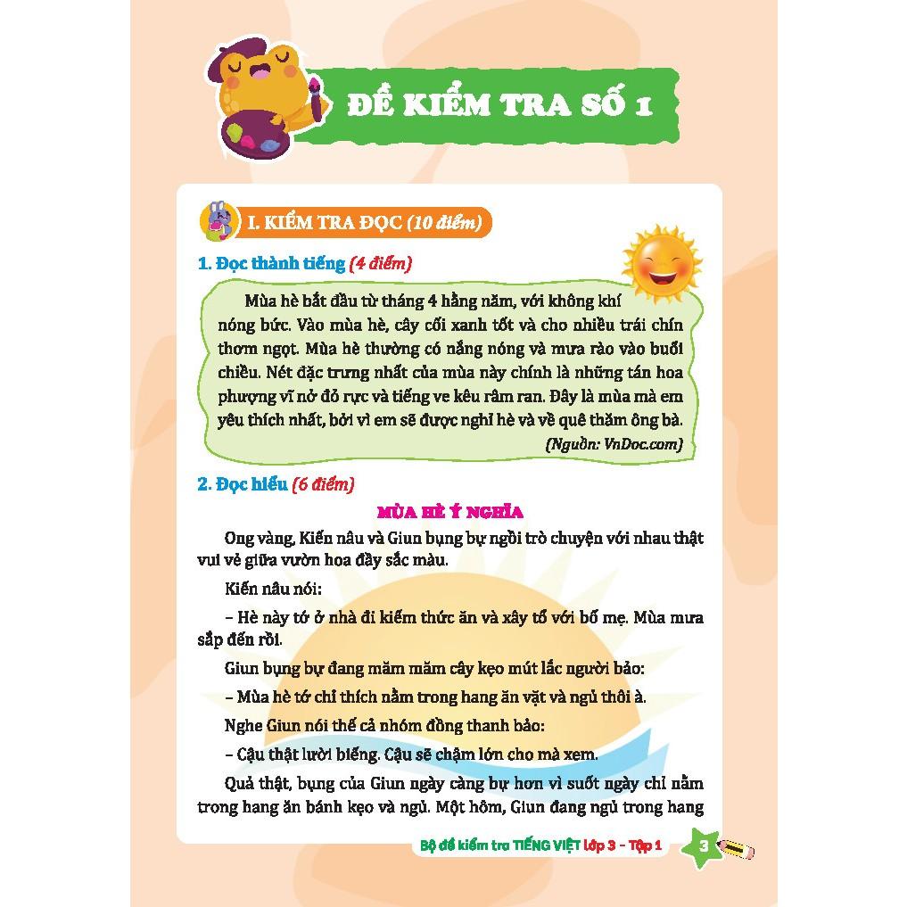 Bộ Đề Kiểm Tra Tiếng Việt Lớp 3 - Tập 1