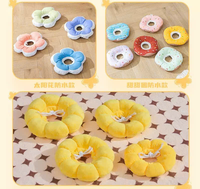 VÒNG CỔ THÚ CƯNG VÒNG CỔ LOA CHỐNG LIẾM CHO THỎ CHÓ MÈO BÔNG HOA DỄ THƯƠNG TỪ 0.5-5.5KG MÃ 10 CHO CHÓ MÈO THỎ