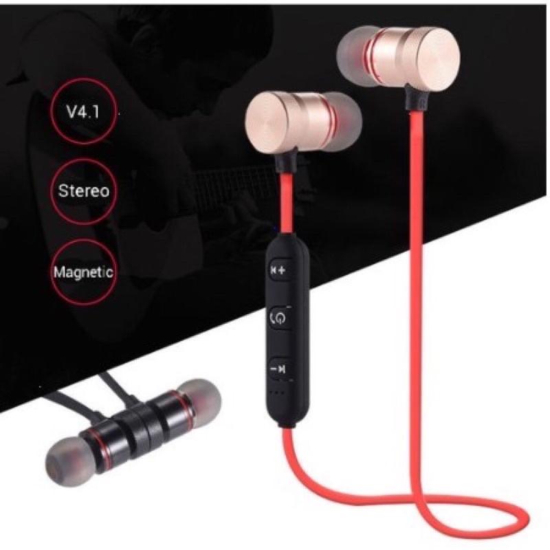 Tai nghe bluetooth tai nghe siêu bass hỗ trợ chơi thể thao có dây quàng qua cổ tai nhét không dây