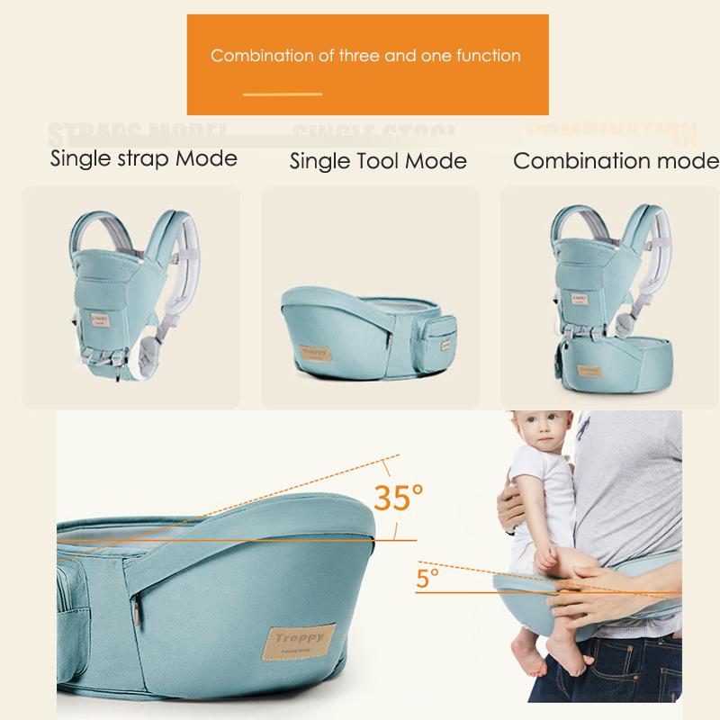 Cho Bé Các Tàu Sân Bay Cho Tất Cả Các Mùa 3 Trong 1 Lưới Bọc Quạt Tàu Sân Bay Ba Lô Với Hông Ghế Đa Chức Năng trẻ Sơ Sinh Sling Quấn Eo Phân