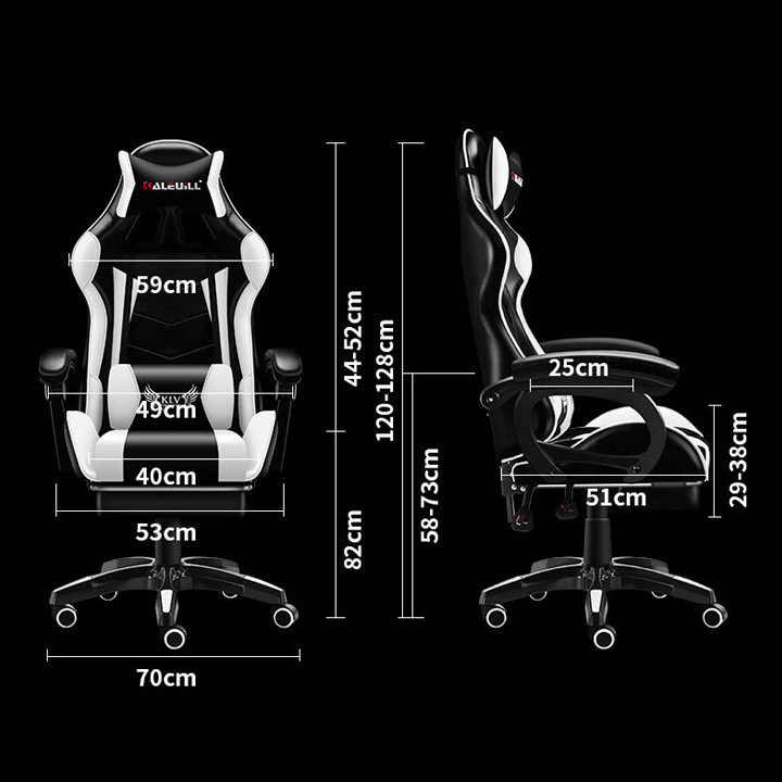 Ghế Gaming Cao Cấp Chân Xoay 360°. Ghế Game Kèm Gối Tựa Massage Lưng. Full Colour