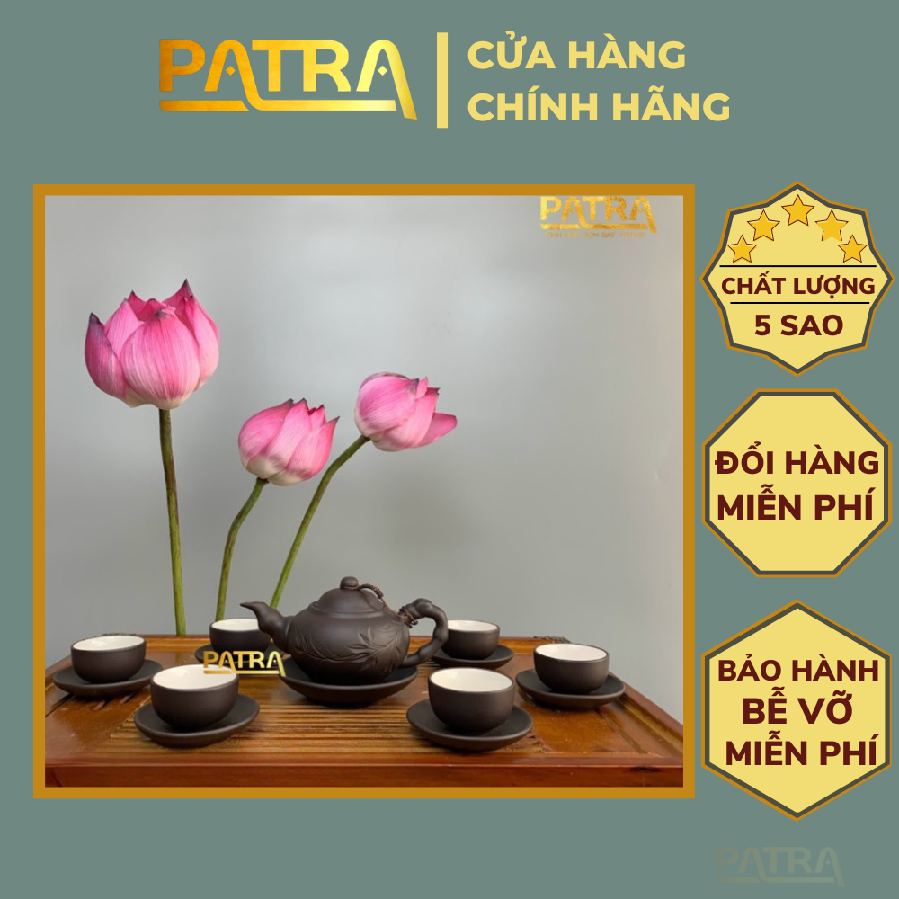 Bộ ấm chén uống trà cao cấp , bộ ấm trà Bát Tràng - trường sa đoạn khúc 3 mẫu
