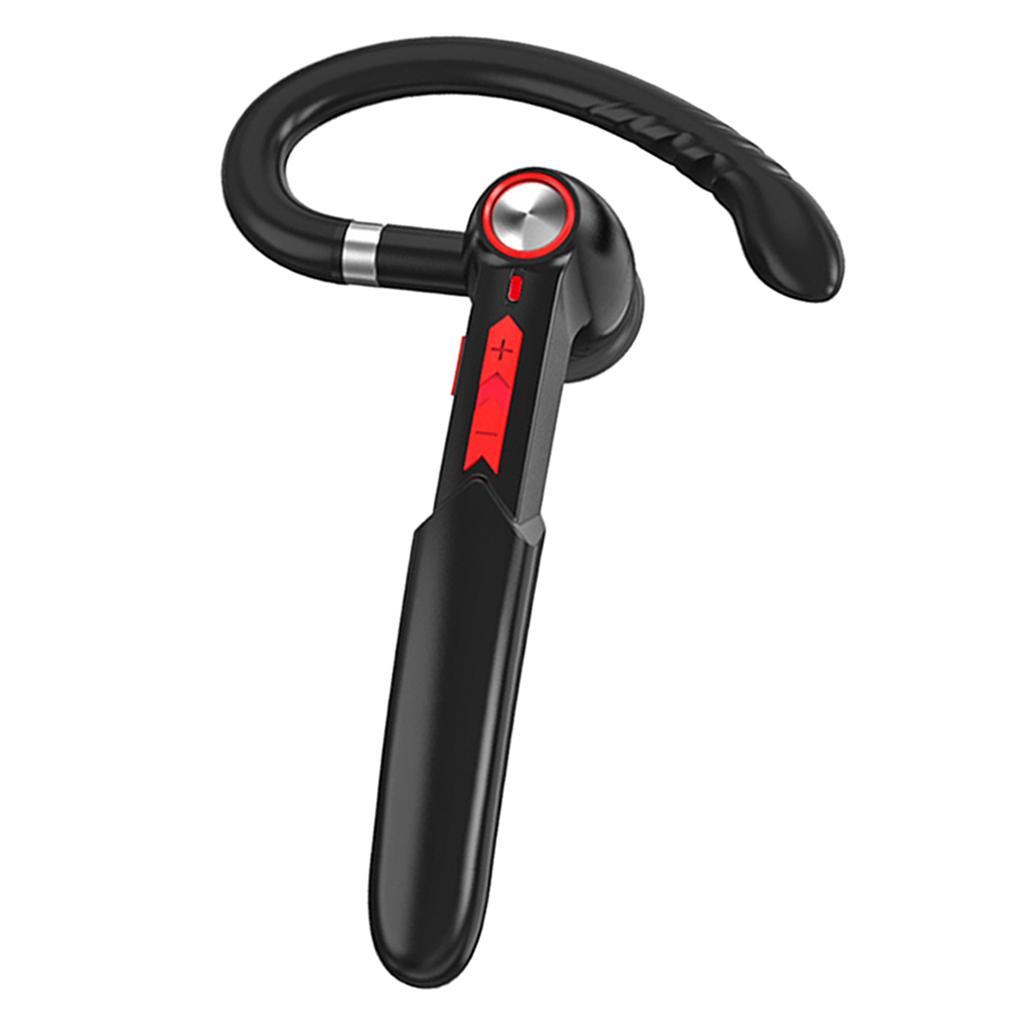 Single Wireless Bluetooth Handsfree Ear Hook Earphone  Black