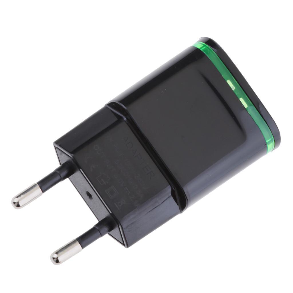 2.1A 2Port USB Travel Home Wall Power Adapter Charger LED Portable EU