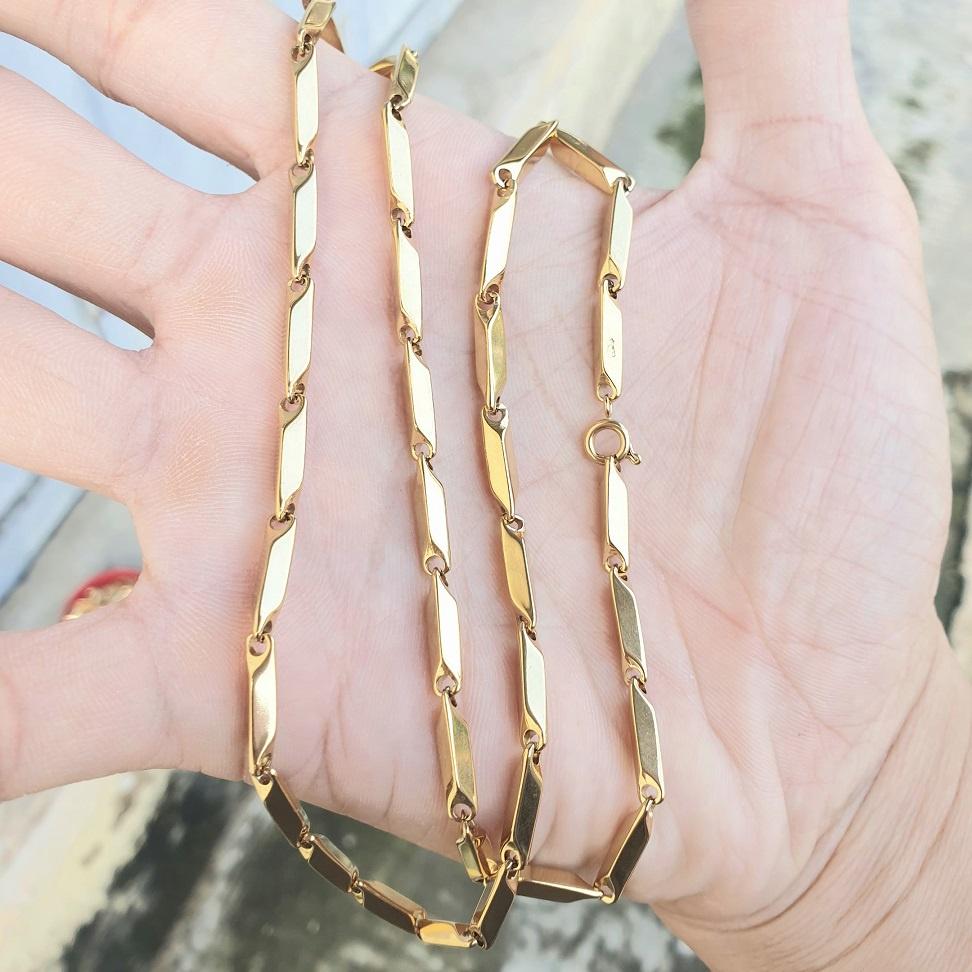 Dây Chuyền Nam Trúc Trơn Titanium Cao Cấp Nhẹ Không Phai Màu- Mang lâu dài không đen