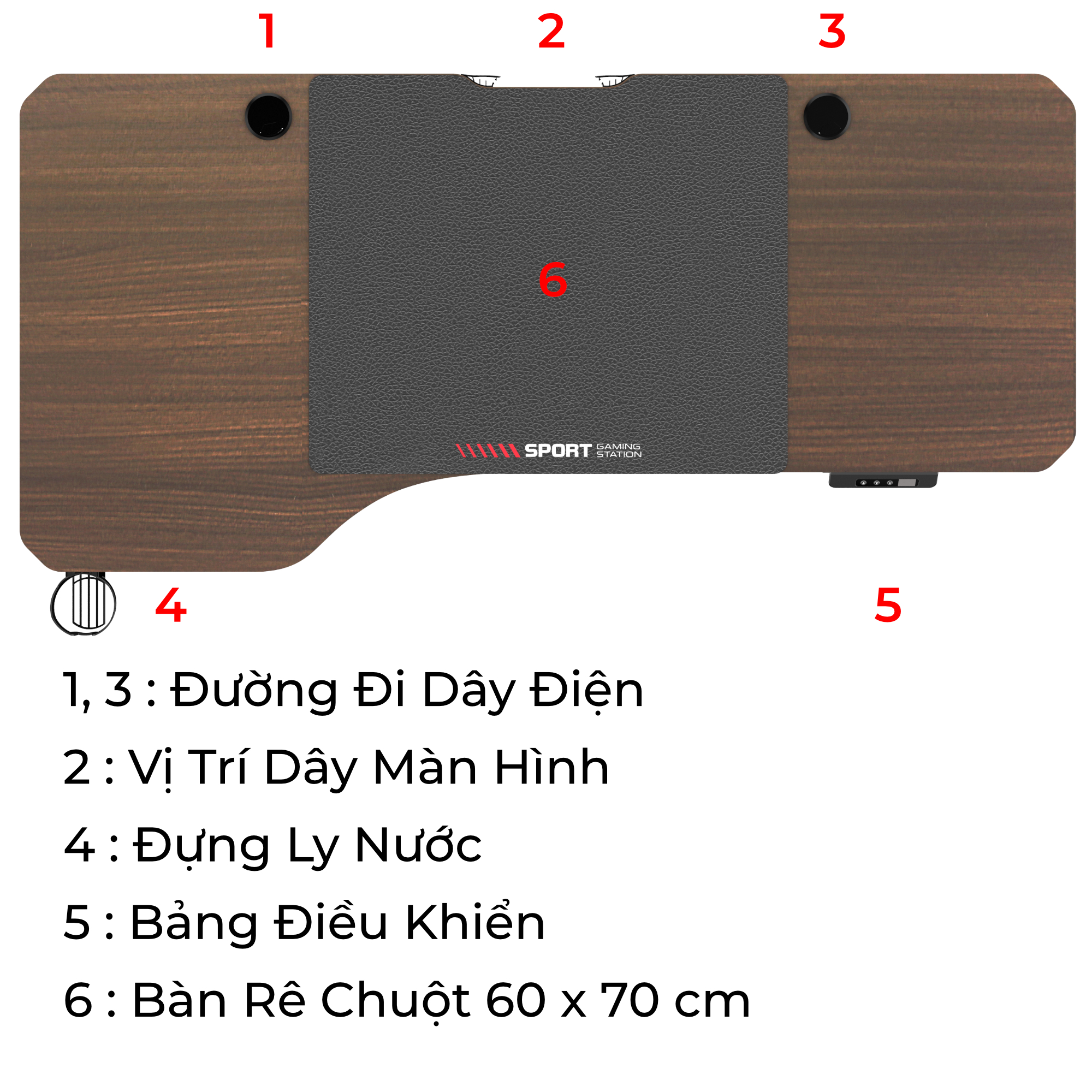 Bàn nâng hạ chiều cao thông minh iCockpit 1460 1675, tặng móc treo tai nghe, giá để ly nước