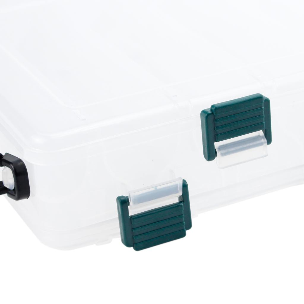 Fishing Tackle Box Double-sided Durable Fishing Tools Case with Dividers