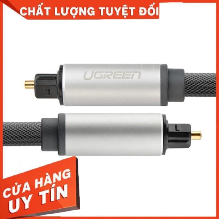 Cáp audio quang (Toslink, Optical)vỏ nhôm Ugreen 10540 kết nối loa âm li với DVD, VCD, Mini Disc, Tivi