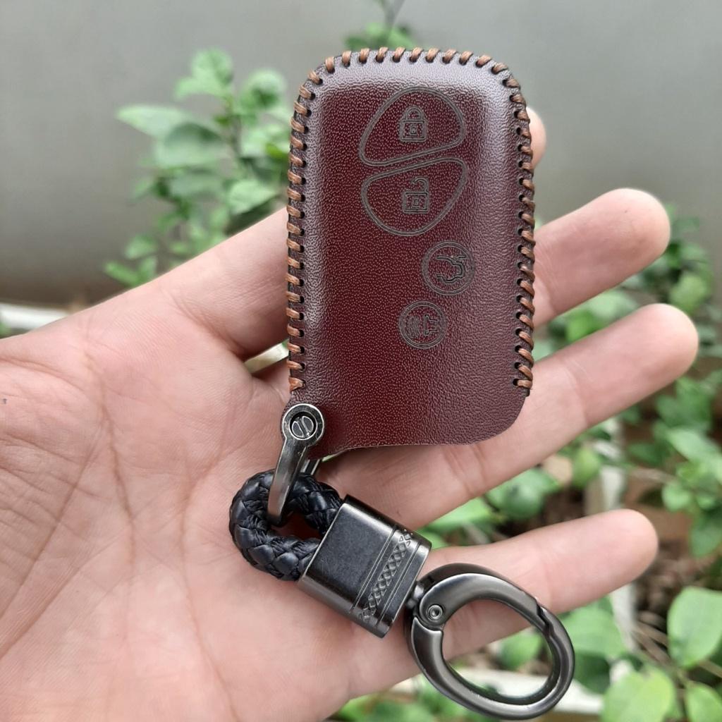 Bao da chìa khoá Lexus handmade da thật   bảo hành 2 năm, da thật 100%