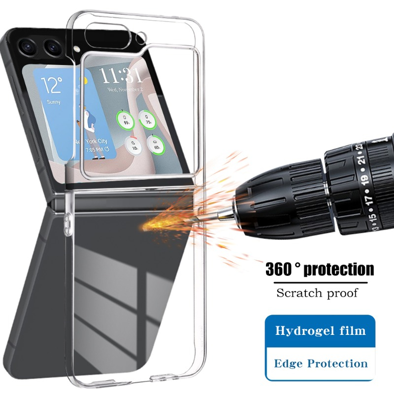 Ốp lưng chống sốc trong suốt cho Samsung Galaxy Z Flip 5 hiệu Likgus Crashproof giúp chống chịu mọi va đập - hàng nhập khẩu