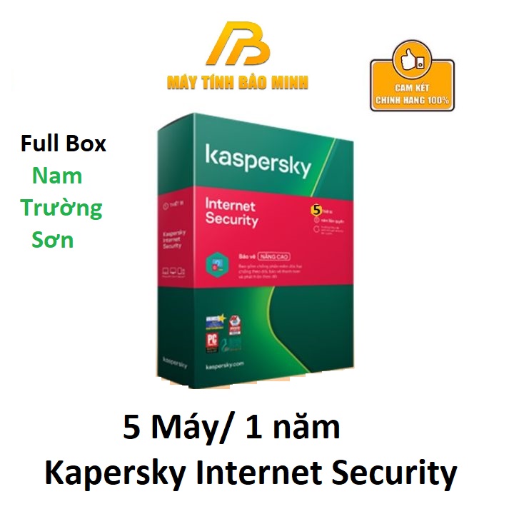 Phần mềm Kaspersky Internet 5PC 1 năm - Hàng chính hãng