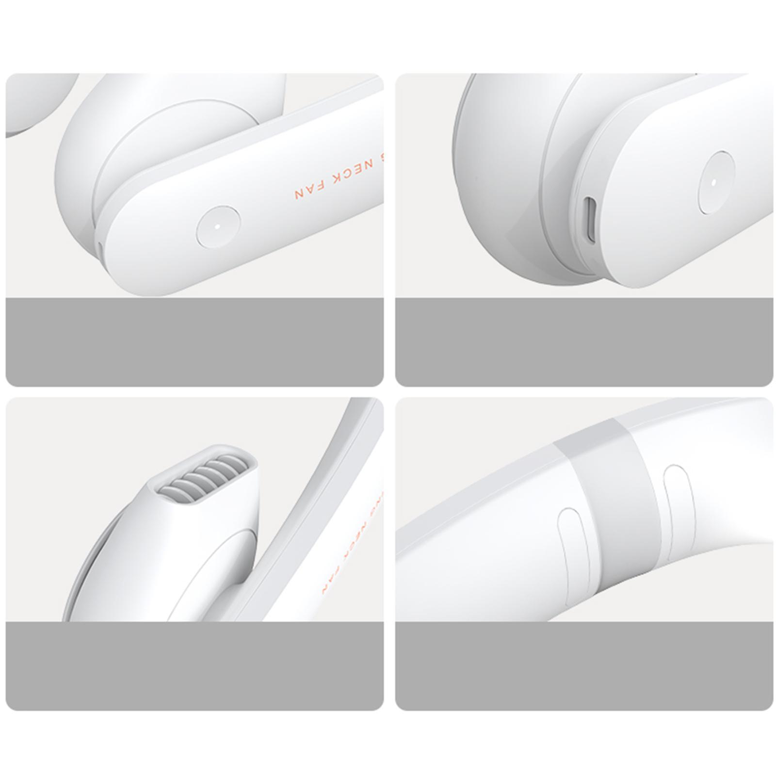 Portable USB Rechargeable Neckband Cooling Fan Neck Hanging Fan With Headset